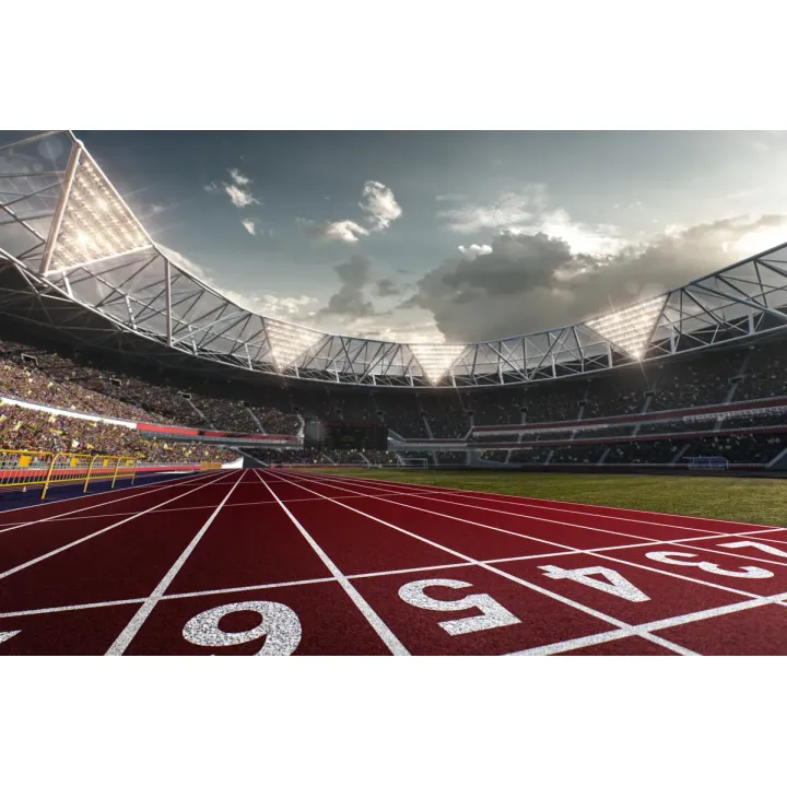 Fototapeta Stadion – Start Biegaczy na Torze Lekkoatletycznym – produkt