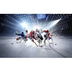 Fototapeta Drużyna Hokeistów – Akcja Sportowa na Lodowisku