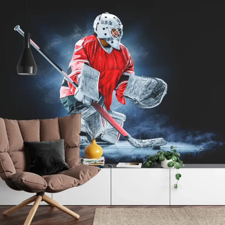 Fototapeta Bramkarz Hokejowy – Sportowa Pasja na Lodowisku