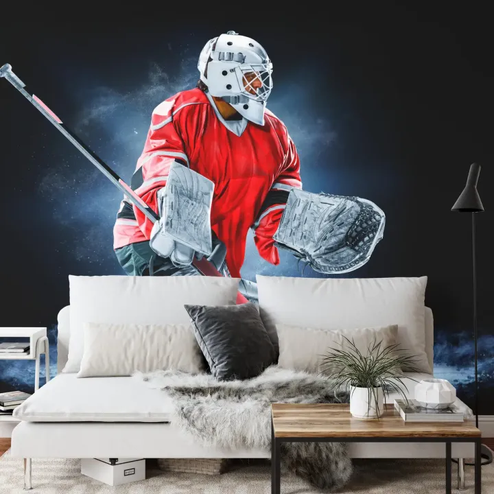 Fototapeta Bramkarz Hokejowy – Sportowa Pasja na Lodowisku