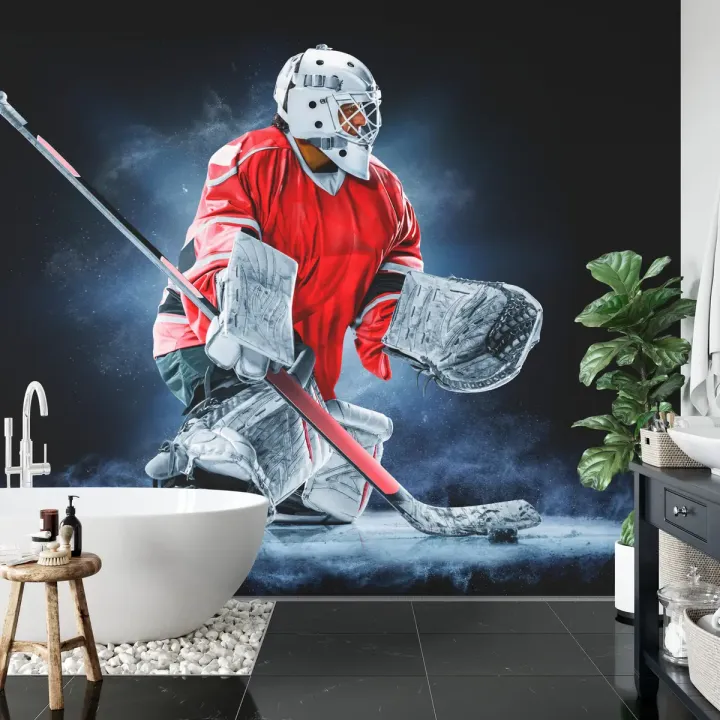 Fototapeta Bramkarz Hokejowy – Sportowa Pasja na Lodowisku