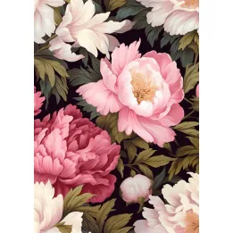 Plakat Romantyczne Piwonie – Kwiaty Ogrodowe w Botanicznym Klimacie – produkt