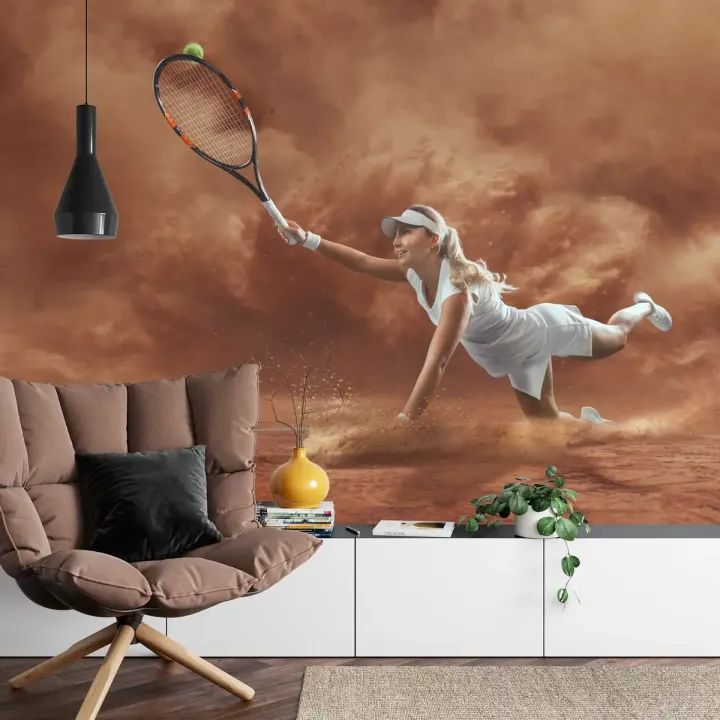 Fototapeta Tenisistka – Dynamika Gry na Kortu Tenisowym