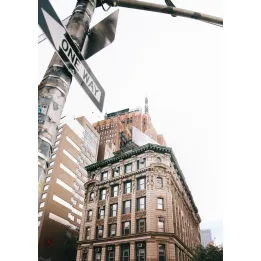 Plakat Drogowskaz Na Ulicy Nyc – Manhattan i Architektura Miejska – produkt