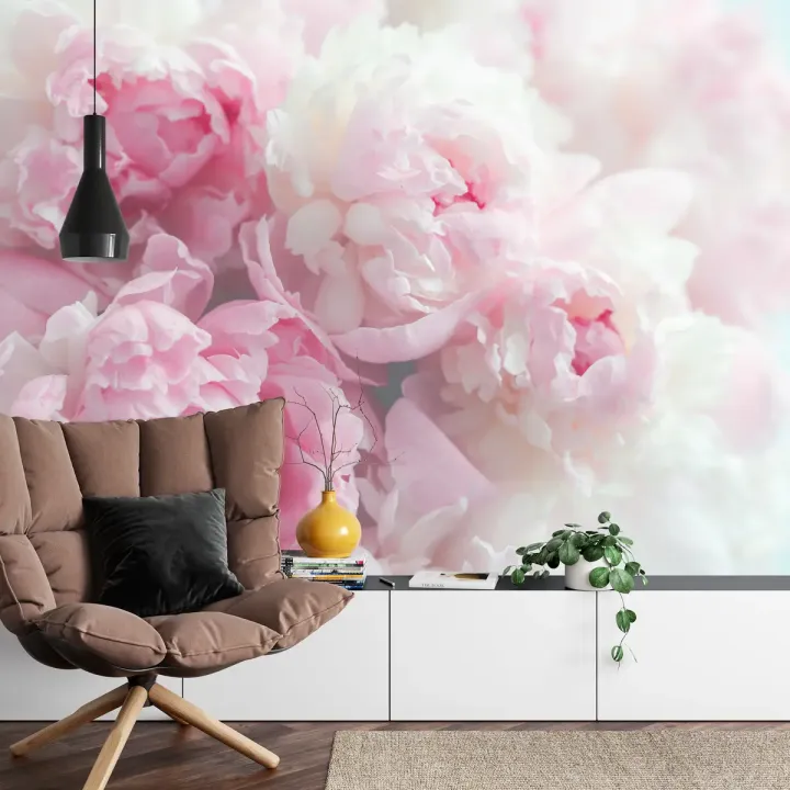 Fototapeta Kwitnące Peonie – Delikatność Botanicznego Ogrodu