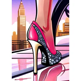 Plakat Brylantowe Szpilki – Manhattan i Miejska Moda – produkt