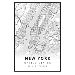Plakat Ulice Nowego Jorku – Mapa Manhattanu i Urbanistyka Miasta – produkt