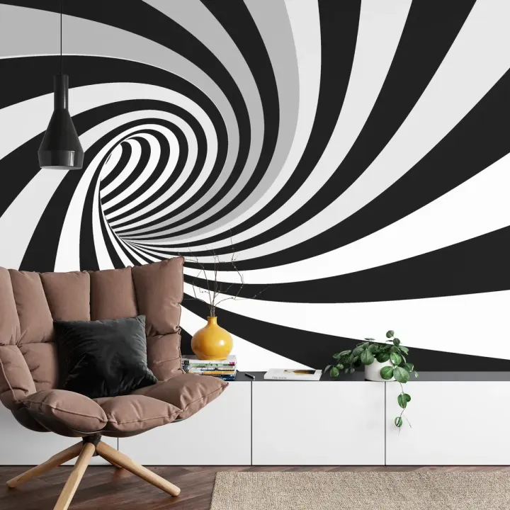 Fototapeta 3D Tunel – Abstrakcja Geometryczna i Iluzja Optyczna