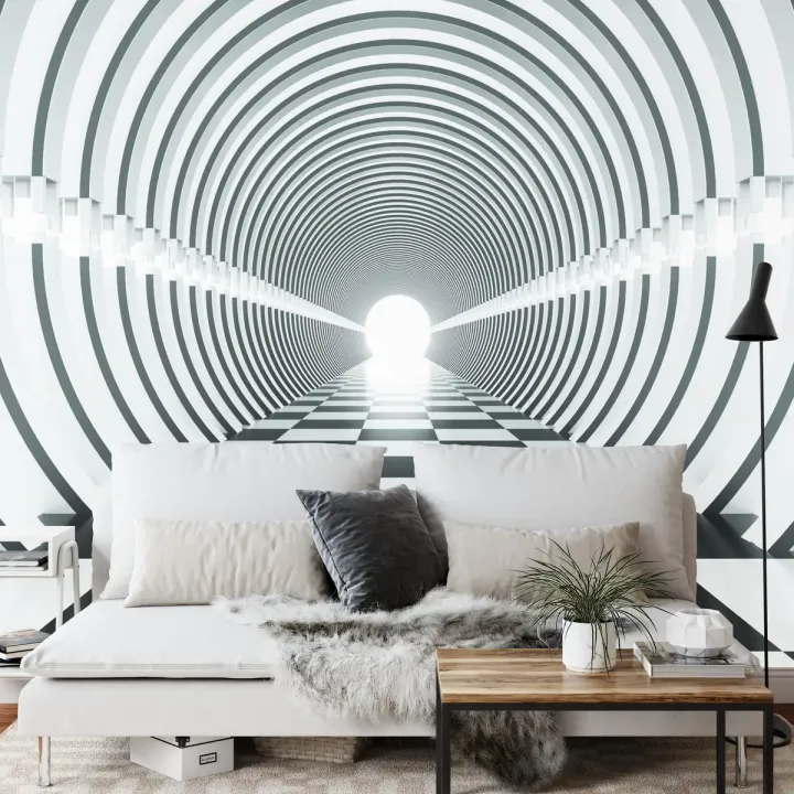 Fototapeta 3D Tunel – Geometryczna Abstrakcja z Głębią