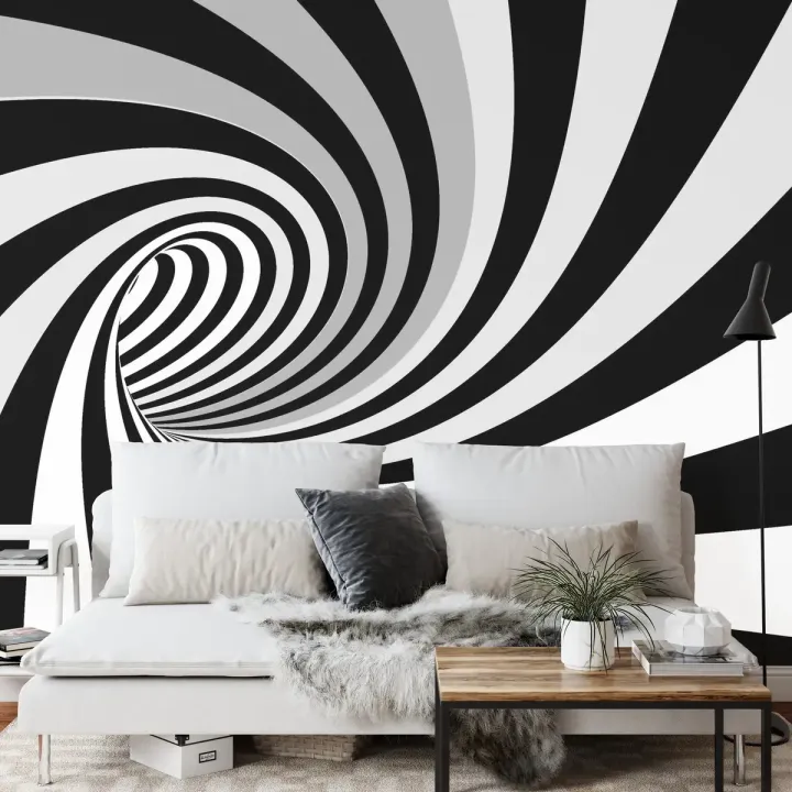 Fototapeta 3D Tunel – Abstrakcja Geometryczna i Iluzja Optyczna