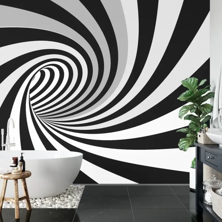 Fototapeta 3D Tunel – Abstrakcja Geometryczna i Iluzja Optyczna