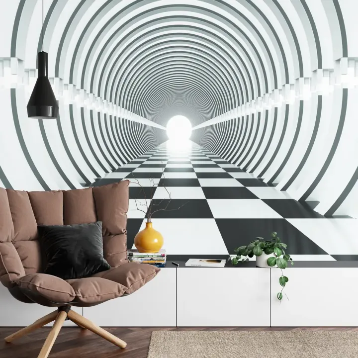 Fototapeta 3D Tunel – Geometryczna Abstrakcja z Głębią