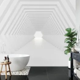 Fototapeta 3D Tunel – Abstrakcja Geometryczna z Głębią