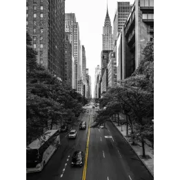 Plakat Czarno Ulica Manhattanu – Miejski Skyline Nowego Jorku – produkt