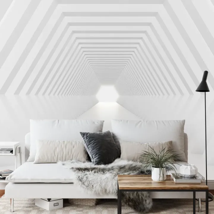 Fototapeta 3D Tunel – Abstrakcja Geometryczna z Głębią