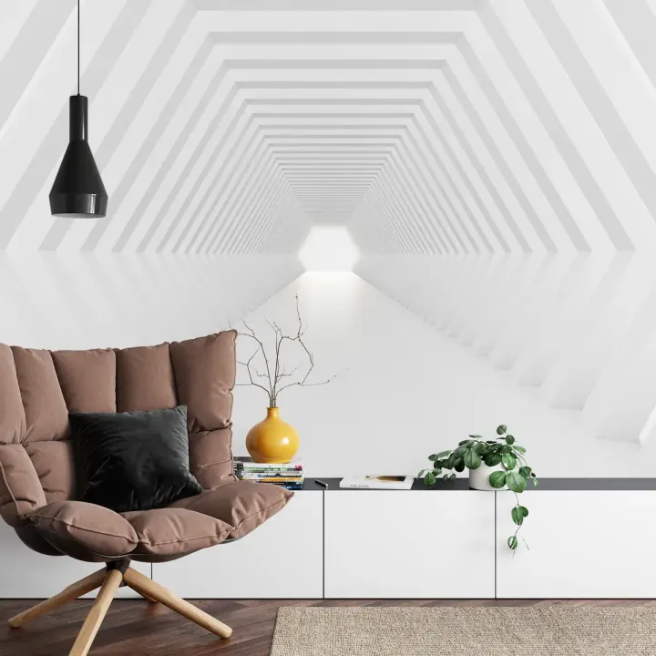 Fototapeta 3D Tunel – Abstrakcja Geometryczna z Głębią