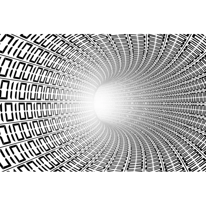Fototapeta Tunel – Abstrakcja Geometryczna w Cyberprzestrzeni – produkt