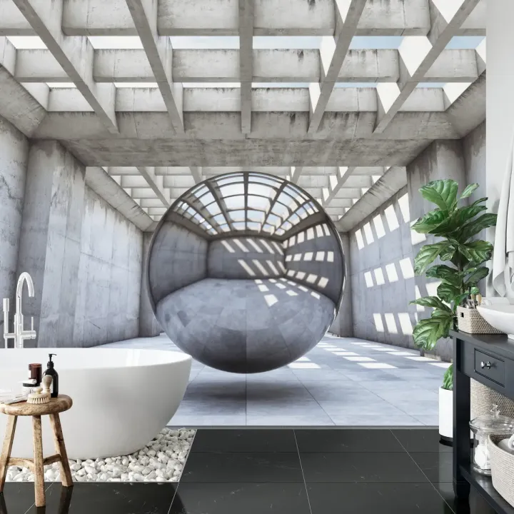 Fototapeta 3D Tunel – Abstrakcja Geometryczna i Głębia Industrialnego Designu