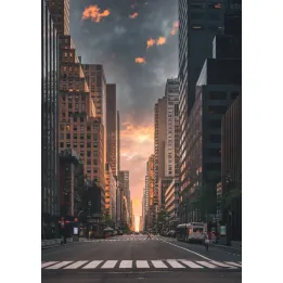 Plakat Nowojorska Ulica – Manhattan o Wschodzie Słońca – produkt