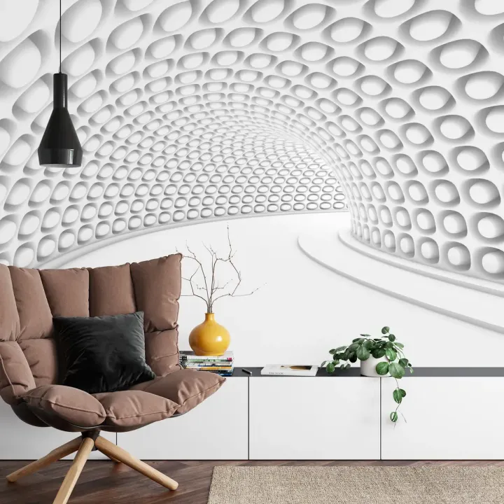 Fototapeta Tunel – Abstrakcja Geometryczna i Architektura Wnętrz