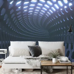 Fototapeta 3D Tunel – Abstrakcja Geometryczna z Głębią Perspektywy