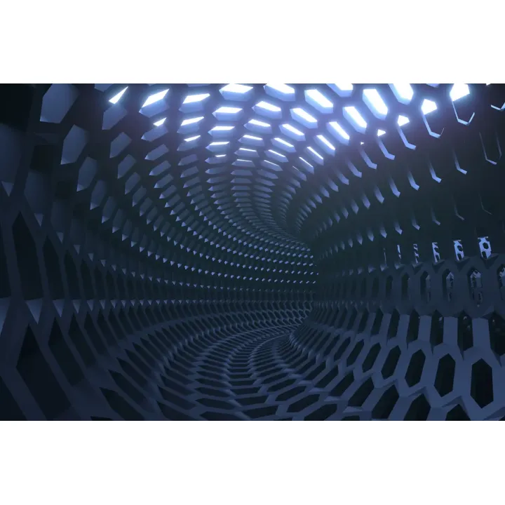 Fototapeta 3D Tunel – Abstrakcja Geometryczna z Głębią Perspektywy – produkt