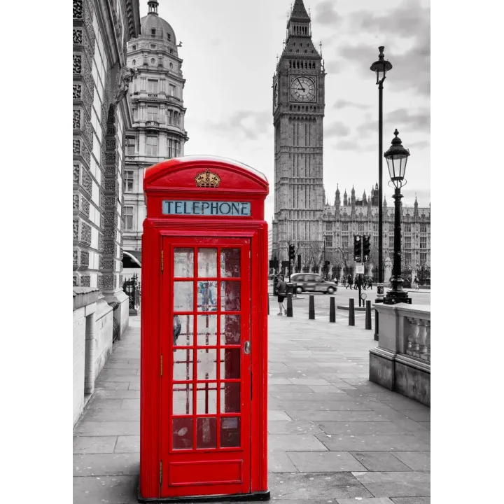Plakat Czerwona Budka Telefoniczna – Londyn i Big Ben – produkt
