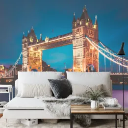 Fototapeta Tower Bridge – Nocny Londyn i Iluminacja Tamizy