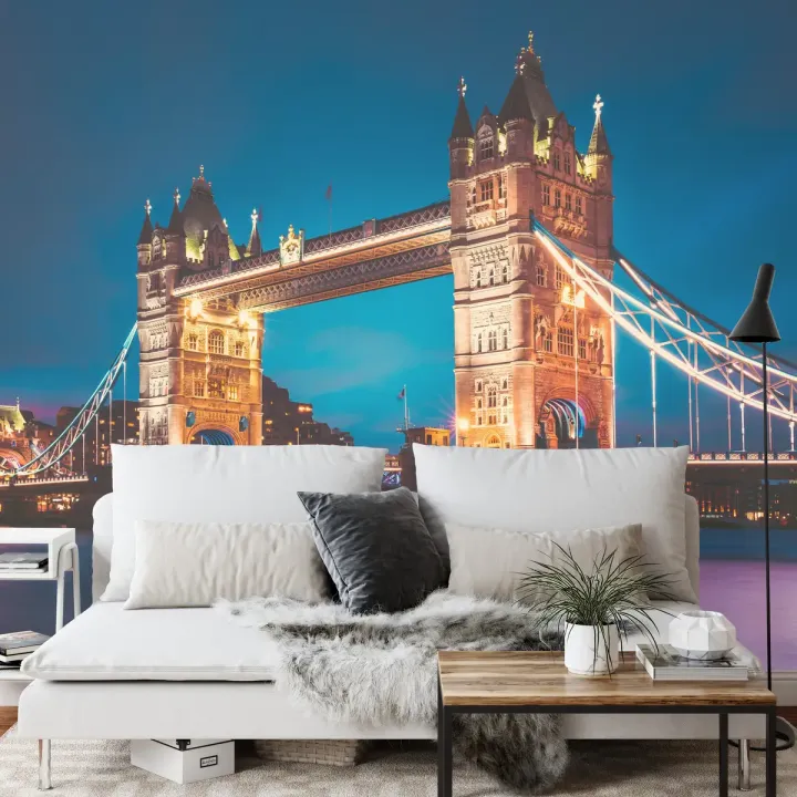 Fototapeta Tower Bridge – Nocny Londyn i Iluminacja Tamizy