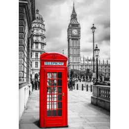 Plakat Big Ben – Londyńska Budka Telefoniczna i Zabytki – produkt