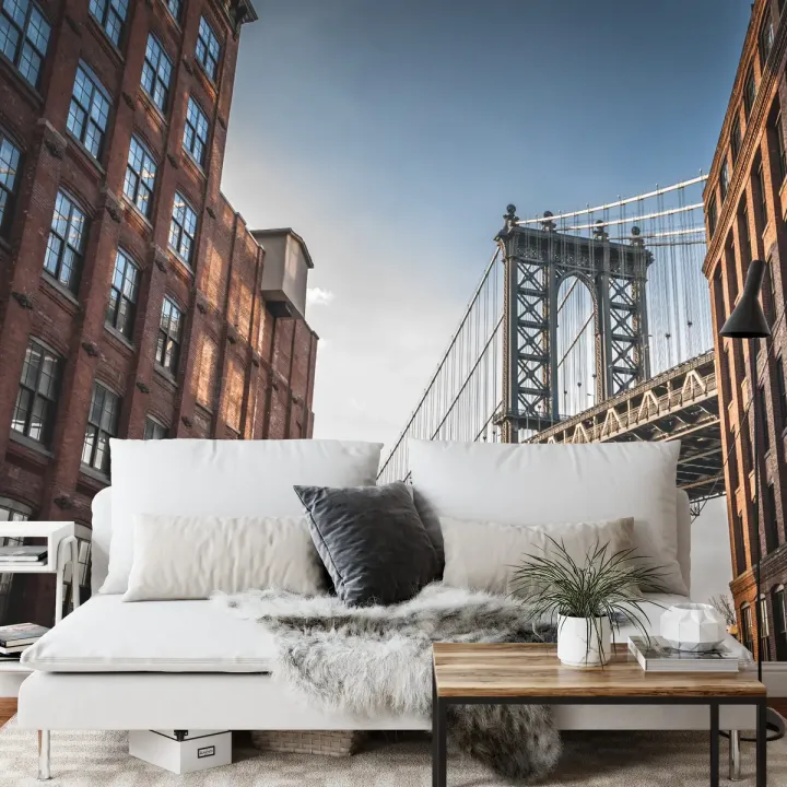 Fototapeta Most 3D – Manhattan i Skyline Nowego Jorku