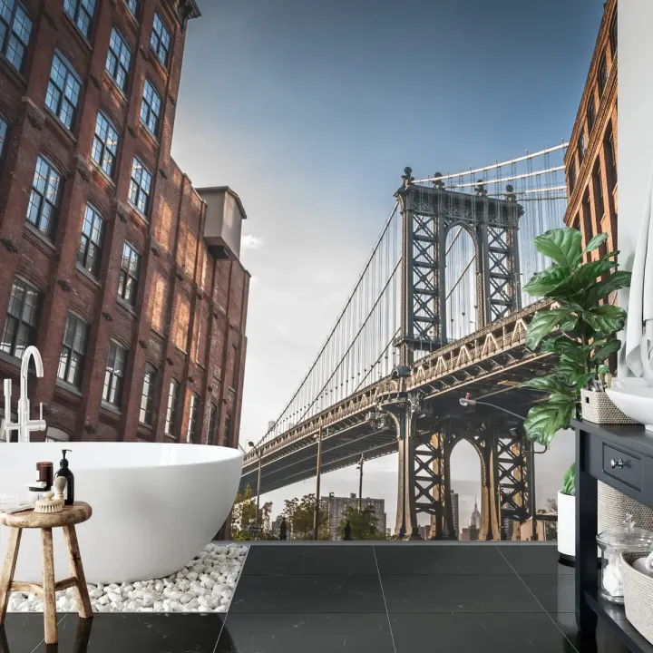 Fototapeta Most 3D – Manhattan i Skyline Nowego Jorku