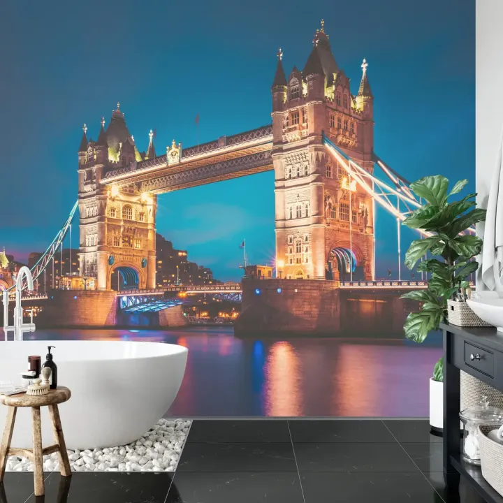 Fototapeta Tower Bridge – Nocny Londyn i Iluminacja Tamizy