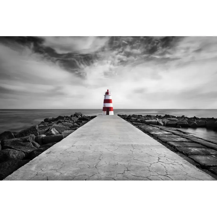 Fototapeta Morze 3D – Latarnia Morska i Krajobraz Nadmorski – produkt