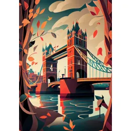 Plakat Tower Bridge – Abstrakcyjna Ilustracja Londynu – produkt