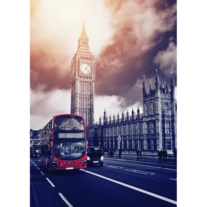 Plakat Czerwony Autobus i Pałac Westminsterski – Londyn i Big Ben – produkt