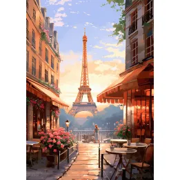 Plakat Malownicze Kawiarenki Paryża – Architektura i Klimat Francji – produkt