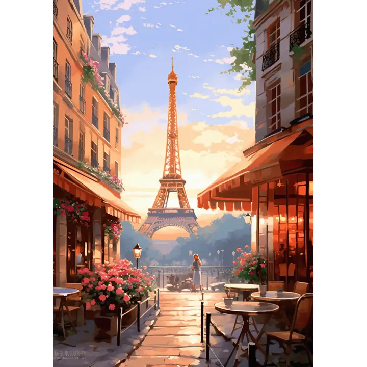 Plakat Malownicze Kawiarenki Paryża – Architektura i Klimat Francji – produkt