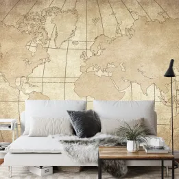 Fototapeta Mapa Świata – Starożytna Kartografia i Odkrycia Geograficzne
