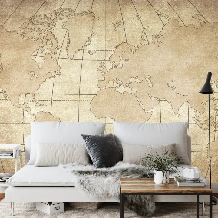 Fototapeta Mapa Świata – Starożytna Kartografia i Odkrycia Geograficzne