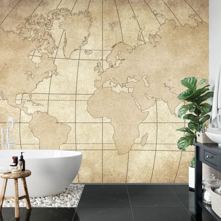 Fototapeta Mapa Świata – Starożytna Kartografia i Odkrycia Geograficzne