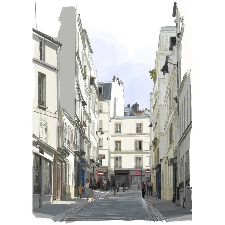 Plakat Uliczka Przy Montmartre – Paryska Architektura i Klimat Bulwarów – produkt