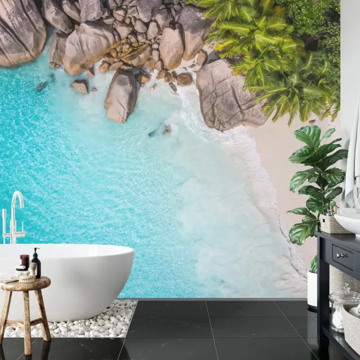Fototapeta Plaża Ocean Palmy – Rajska Wyspa i Turkusowa Woda