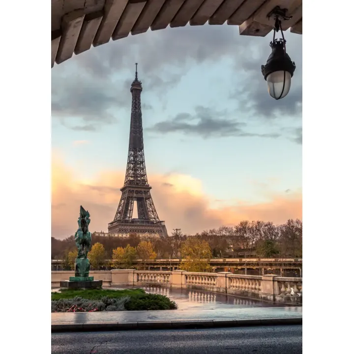 Plakat Widok Na Wieżę Eiffla – Paryż i Most Bir Hakeim – produkt