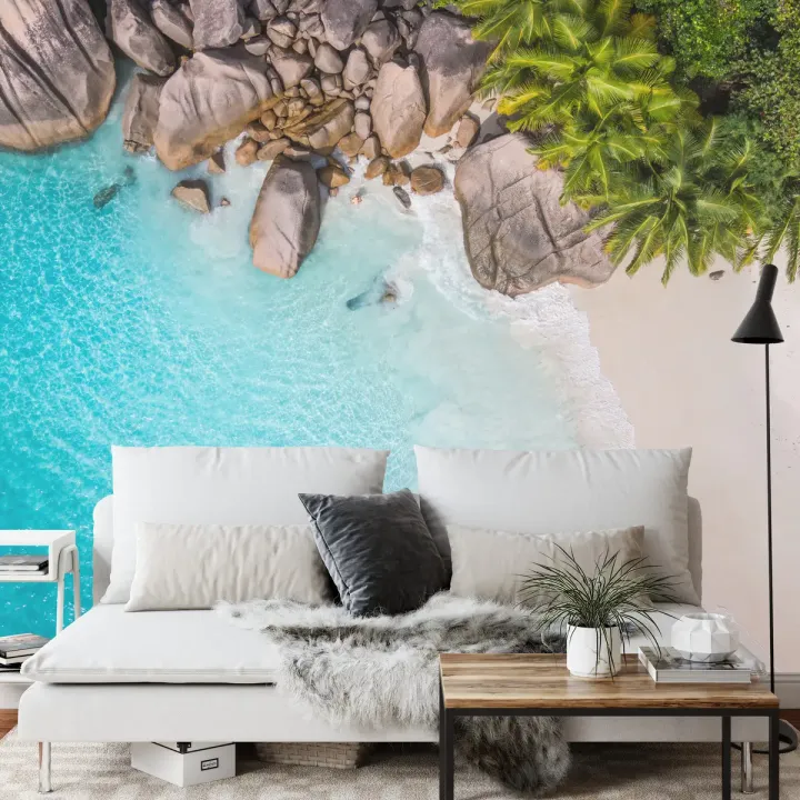 Fototapeta Plaża Ocean Palmy – Rajska Wyspa i Turkusowa Woda