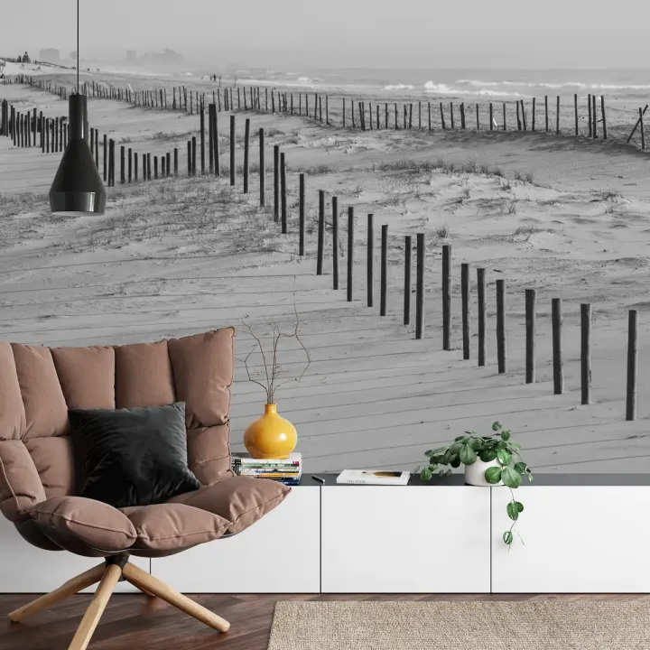 Fototapeta Plaża Morze Wydmy – Nadmorski Krajobraz z Falami i Piaskiem