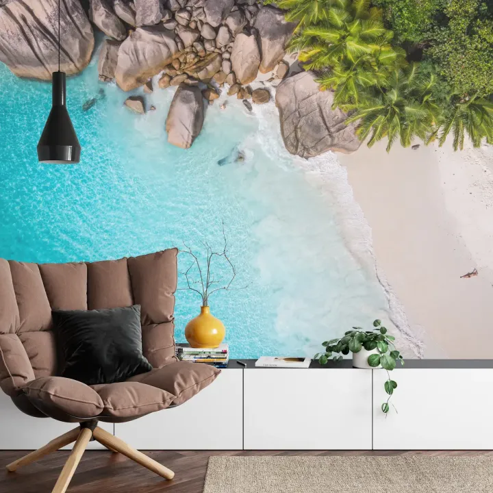 Fototapeta Plaża Ocean Palmy – Rajska Wyspa i Turkusowa Woda