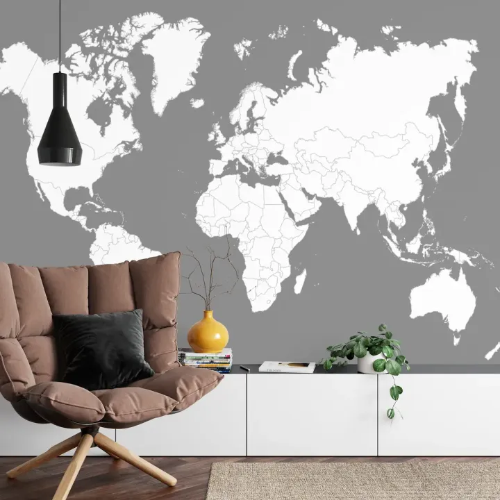 Fototapeta Mapa Świata – Geografia i Podróże na Ścianie