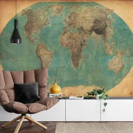 Fototapeta Stara Mapa Świata – Kartografia i Odkrycia Geograficzne