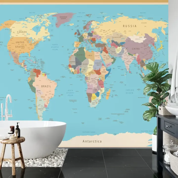 Fototapeta Mapa Świata – Podróże i Geografia na Ścianie